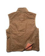 KINSMAN WAXED FIELD VEST - TOBACCO