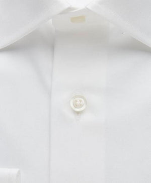 WHITE SUPER FINE TWILL DRESS SHIRT - TRIM FIT