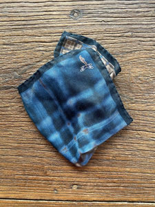 BLUE AND TAN REFLECTIONS POCKET SQUARE