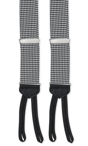 BLACK/WHITE WOVEN HOUNDSTOOTH BRACES