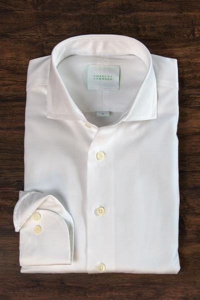 CURRAN HONEYCOMB SPREAD COLLAR SHIRT WITH STAYS