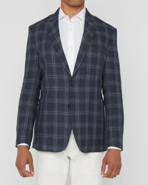 THE ARCHIE NAVY/GREY PLAID SPORTCOAT