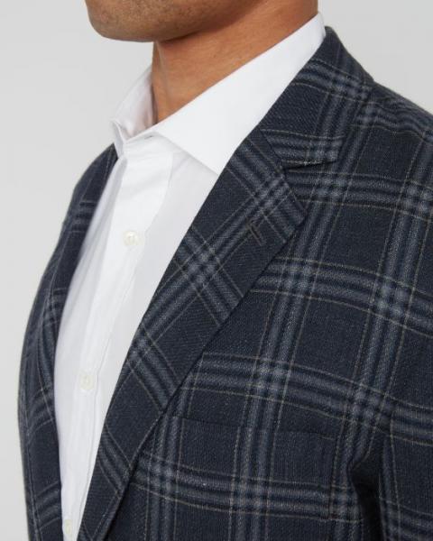 THE ARCHIE NAVY/GREY PLAID SPORTCOAT